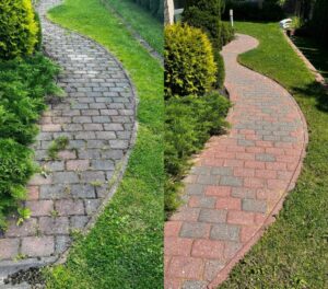 tänavakivide puhastamine